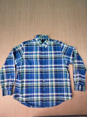 Ralph Lauren Men’s XL Plaid Long Sleeve Button-Up Shirt 100% Cotton